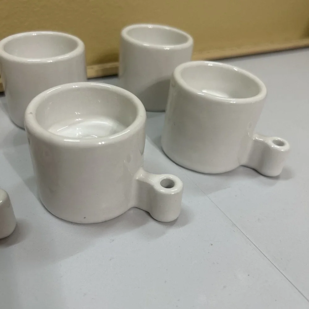 IKEA Set Of 8 Candle Holder, Tealight holder small off white E1-11 Ceramic Ehlen
